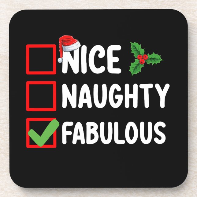 Posavasos Bonita Ntrina Fabulous Funny Santa Navidades List  (Frente)