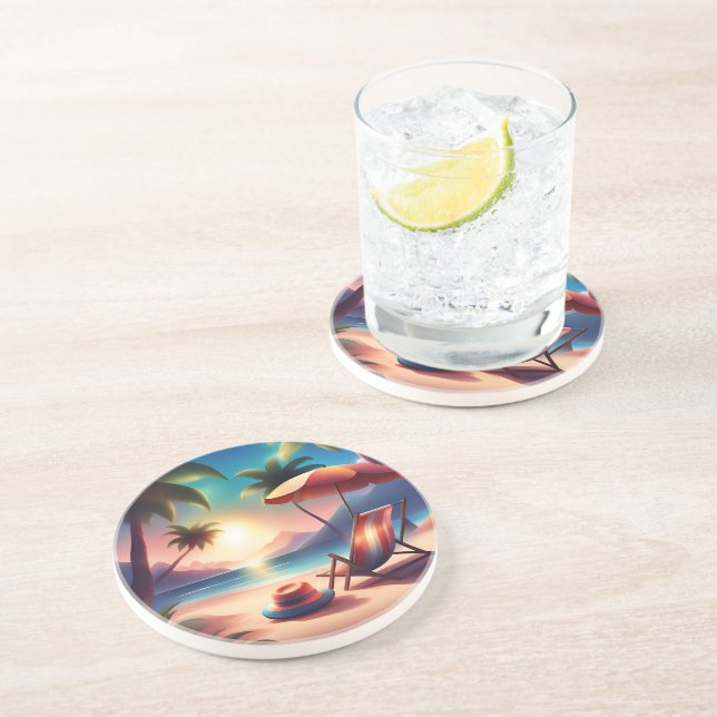 Posavasos bonita playa (Lado)