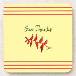 Posavasos Bonito Amarillo Regalo Floral Gracias Astratos