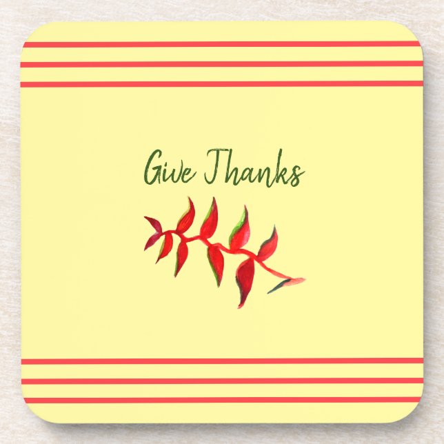 Posavasos Bonito Amarillo Regalo Floral Gracias Astratos (Frente)