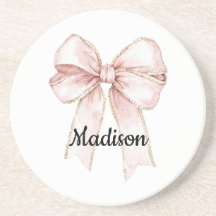 Posavasos Bonito blanco rosado inmaculado personalizado