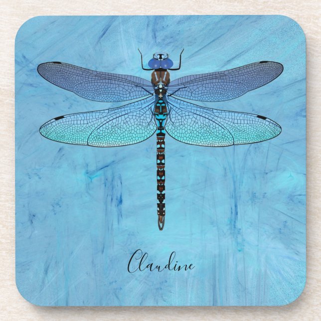 Posavasos Bonito Blue Dragonfly Beer Beer Coaster (Frente)