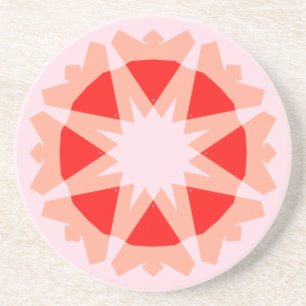 Posavasos Bonito Decorado Rosa Rojo Caprichoso Divertido Est
