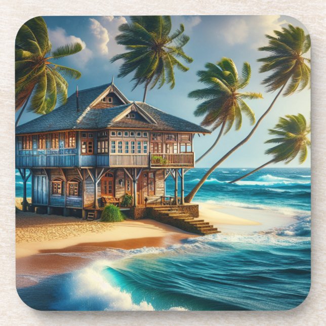 Posavasos Bonito Log Cabin Beach House (Frente)