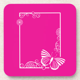 Posavasos Bonito Mariposa Blanca Duradera Monstruo Plástico