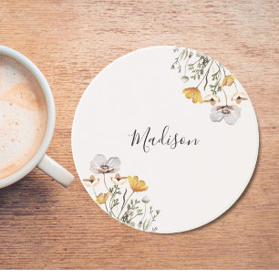 Posavasos Bonito Monogramada Wildflower Bouquet