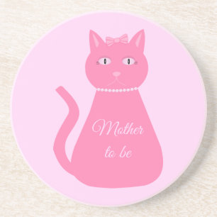 Posavasos Bonito Niña Rosa Personalizado Gata Madre para ser