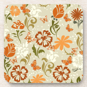 Posavasos Bonito Patrón floral moderno