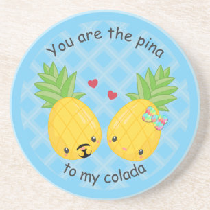 Posavasos Bonito piña tropical Pina colada romántica