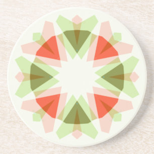 Posavasos Bonito Rojo Rosa Verde Estrella Divertido Boho Dec