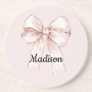Posavasos Bonito Rosa Bow personalizado