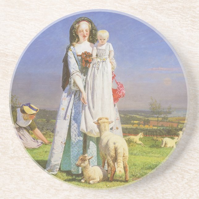Posavasos Bonitos Baa Lambs de Ford Madox Brown (Frente)