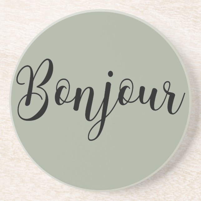 Posavasos Bonjour-blackText (Frente)