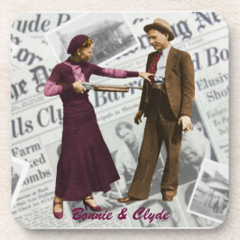 Posavasos Bonnie Parker y carretilla de Clyde