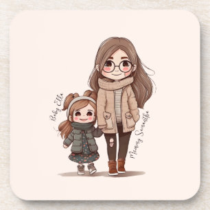 Posavasos Bono de mamá y hija Adorable (5)