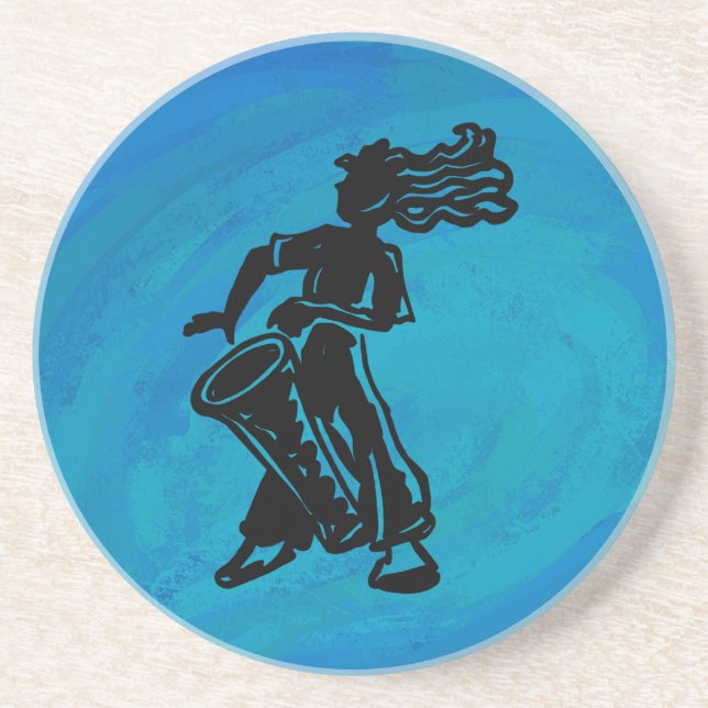Posavasos Boogie Nights Drum Blue de Nueva York (Frente)