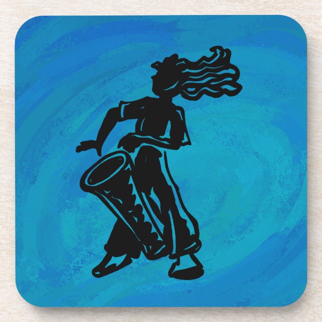 Posavasos Boogie Nights Drum Blue de Nueva York (Frente)