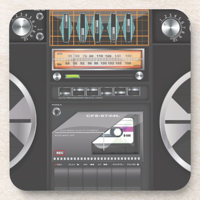 Posavasos Boombox Ghetto Blaster (Frente)