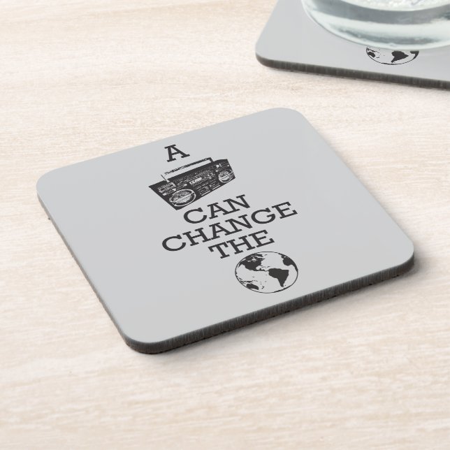 Posavasos Boombox puede cambiar el mundo (Lado Izquierdo)