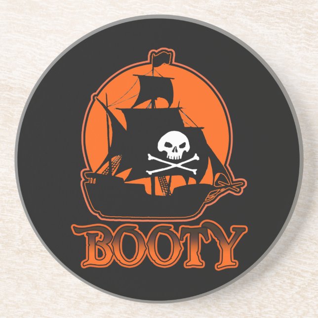 Posavasos Booty pirata de Halloween (Frente)