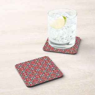 Posavasos Bordado étnico eslavo, tradicional balcánico