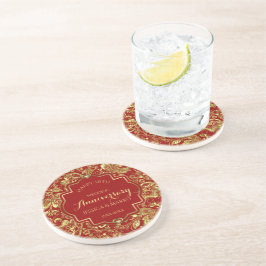 Posavasos Borgoña y Oro 50 años Boda