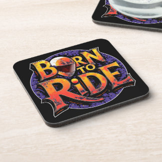 Posavasos Born to Ride hard plastic coaster