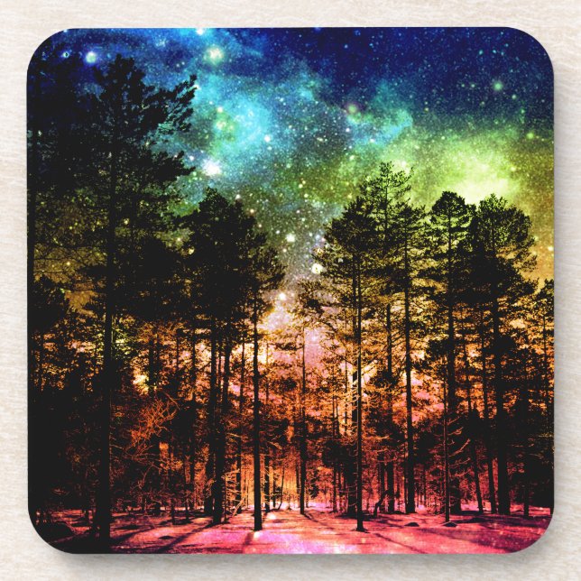 Posavasos Bosque de arco iris (Frente)