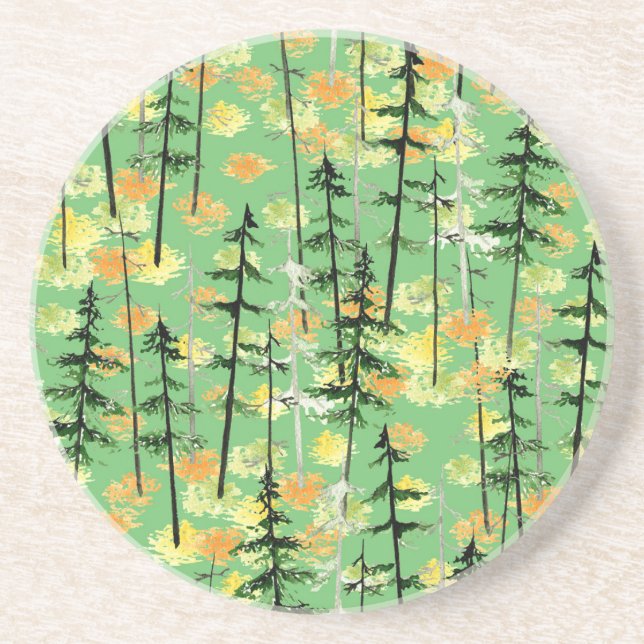 Posavasos Bosque de Otoño: Belleza Natural sin Marea (Frente)