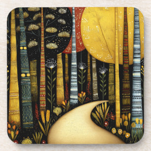 POSAVASOS BOSQUE DEL CAMINO DORADO BOSQUE MÁGICO DEL ARTE #1