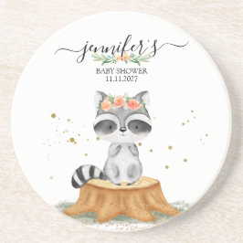 Posavasos Bosque Dulce de Mapache Baby Shower