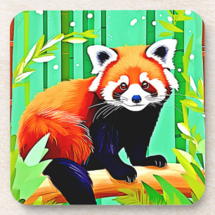 Posavasos Bosque Panda Rojo