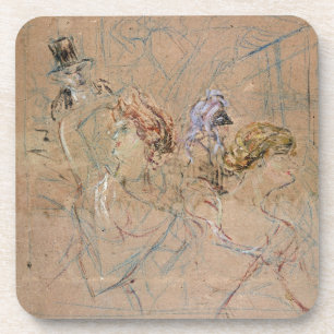 Posavasos Bosquejo de Enrique de Toulouse-Lautrec el para