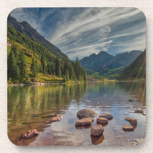 Posavasos Bosques | Maroon Bells Colorado (Frente)
