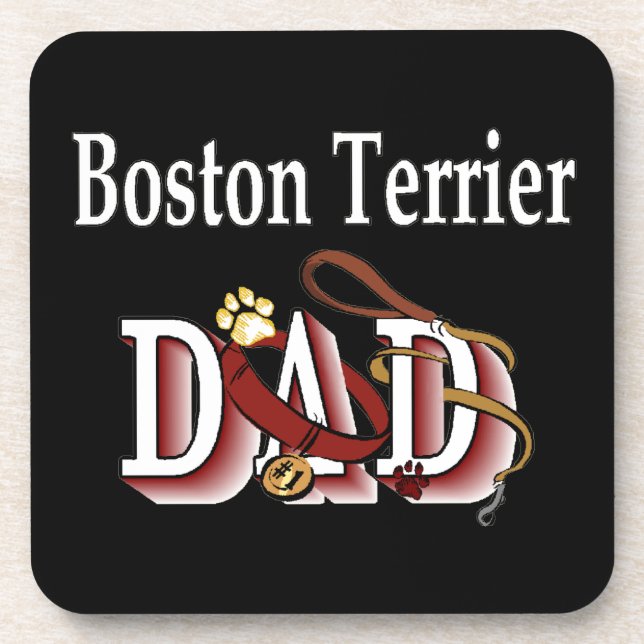 Posavasos Boston Terrier Dad (Frente)