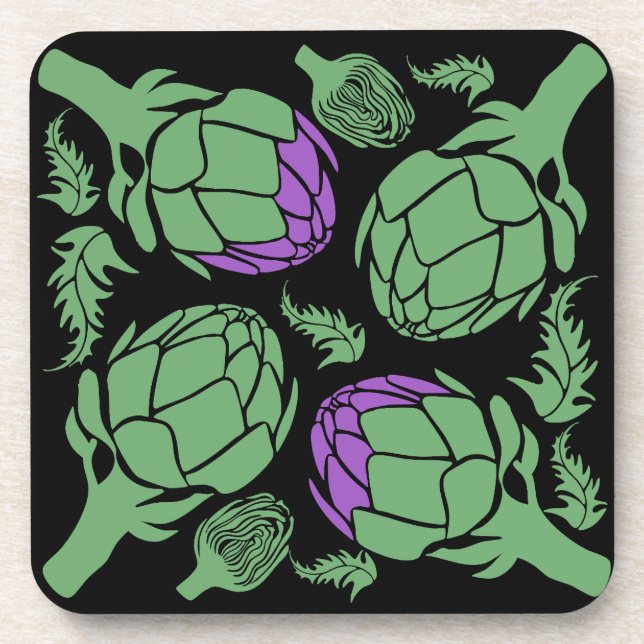 Posavasos Botanical Artichoke Art Home Decor (Frente)