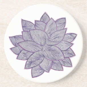 Posavasos Botánico Mínimo – Flor Dibujada a Mano