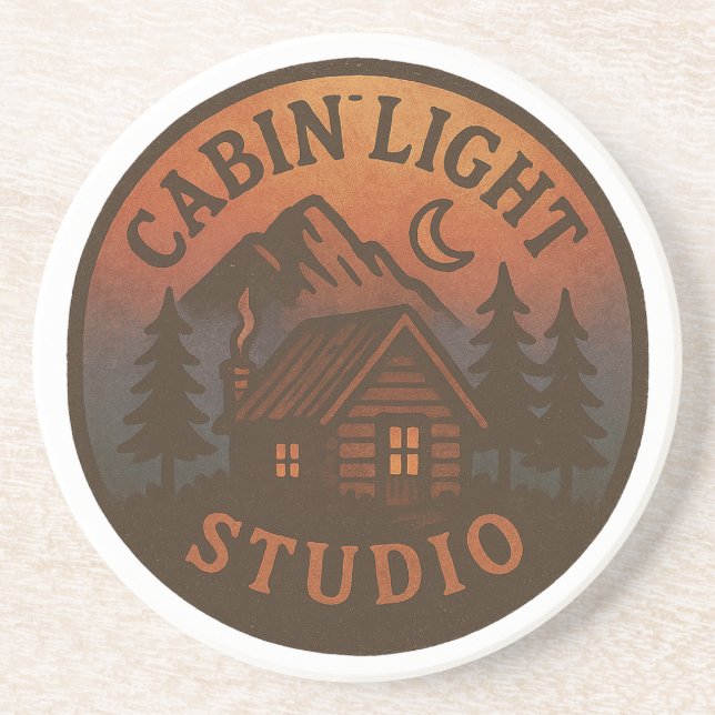 Posavasos Botella de agua de CabinLight Studio (Frente)