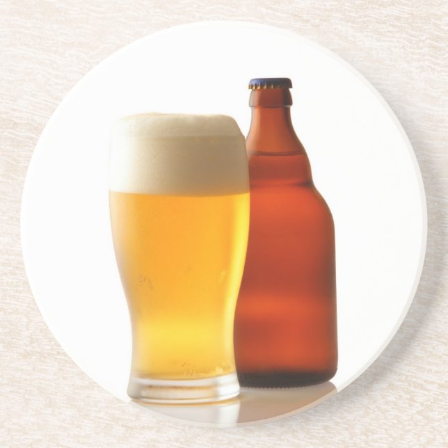 Posavasos Botella de práctico de costa de la cerveza (Frente)