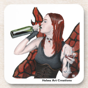 Posavasos Botella de vino de hadas mágicas Fantasía Astras P