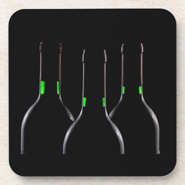 Posavasos Botellas de vino Plástico Negro (Frente)