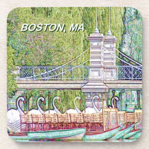 Posavasos Botes de cisne de Boston con lápiz y filtro de tin