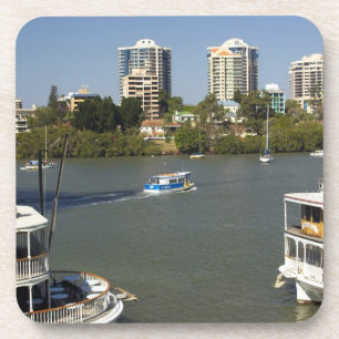 Posavasos Botes de vapor, río Brisbane, Brisbane,