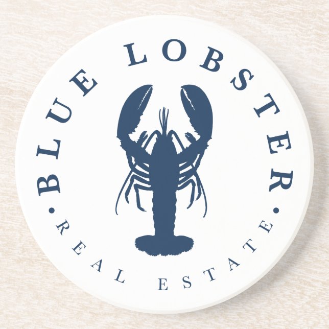 Posavasos Botón de Blue Lobster Inmobiliaria (Frente)