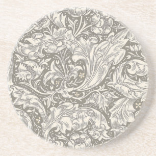 Posavasos Botón de soltero de damasco antiguo William Morris