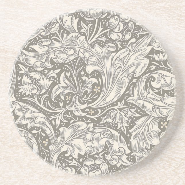 Posavasos Botón de soltero de damasco antiguo William Morris (Frente)