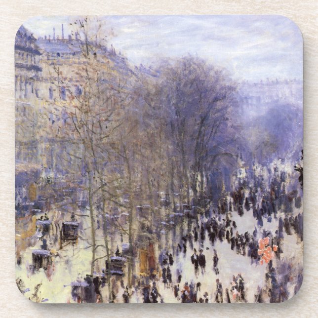 Posavasos Boulevard des Capucines por Claude Monet, Bella Ar (Frente)