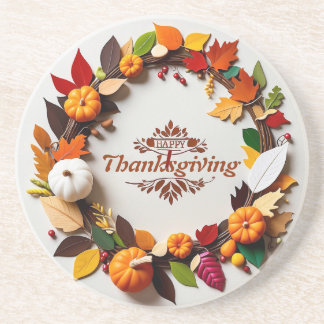 Posavasos Bounty de otoño - un castor decorativo de otoño