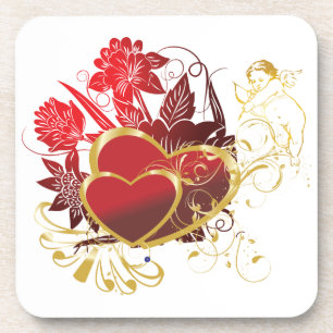 Posavasos Bouquet de dos corazones