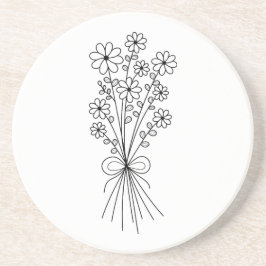 Posavasos Bouquet floral minimalista